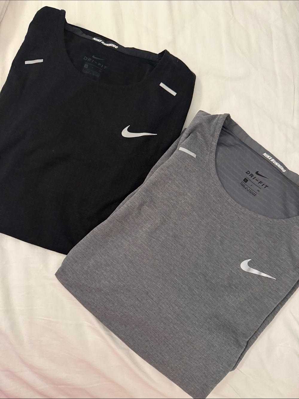 Nike Women’s  Short-Sleeve Dri-FIT Crew Tee in Black & Gray
